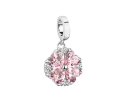 Apart Zawieszka srebrna beads z cyrkoniami - koniczyna< Beads