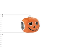 Sale Apart Zawieszka srebrna Beads z emalią - dynia, Halloween