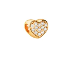 Online Apart Zawieszka srebrna beads z cyrkoniami - serce