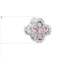 Discount Apart Zawieszka srebrna beads z cyrkoniami - kwiat