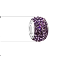 Hot Apart Zawieszka srebrna beads z kryształami
