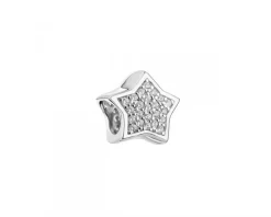 Apart Zawieszka srebrna beads z cyrkoniami - gwiazda< Beads