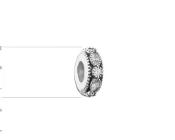 Apart Zawieszka srebrna beads z cyrkoniami - stoper