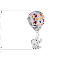 New Apart Zawieszka srebrna beads z emalią - balon, słoń, serce