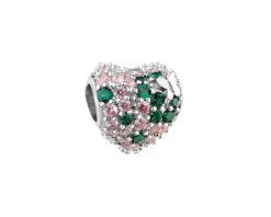 Apart Zawieszka srebrna beads z cyrkoniami - serce< Beads