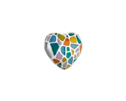 Apart Zawieszka srebrna beads z emalią - serce< Beads