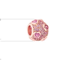 Sale Apart Zawieszka srebrna beads z cyrkoniami - serca