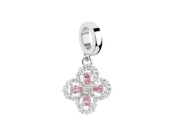 Apart Zawieszka srebrna beads z cyrkoniami - kwiat< Wszystkie