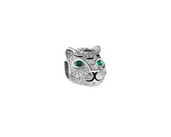 Apart Zawieszka srebrna beads z cyrkoniami - tygrys< Beads