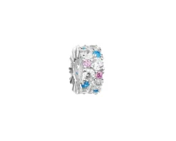 Hot Apart Zawieszka srebrna beads z cyrkoniami - stoper