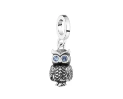 Outlet Apart Zawieszka srebrna beads z emalią - sowa