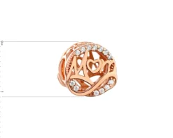 Clearance Apart Zawieszka srebrna beads z cyrkoniami - mama