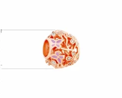 Apart Zawieszka srebrna beads z cyrkoniami i emalią - kwiaty, motyle< Beads