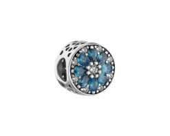Outlet Apart Zawieszka srebrna beads z cyrkoniami - kwiat