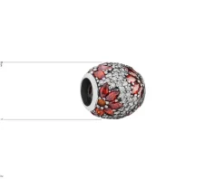 Sale Apart Zawieszka srebrna beads z cyrkoniami - kwiaty
