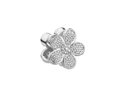 Apart Zawieszka srebrna beads z cyrkoniami - kwiaty< Beads