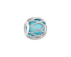 Apart Zawieszka srebrna beads ze szklanym detalem< Beads