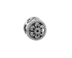 Apart Zawieszka srebrna beads z cyrkoniami - kwiaty< Beads