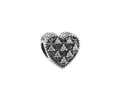 Apart Zawieszka srebrna beads z cyrkoniami - serce< Beads