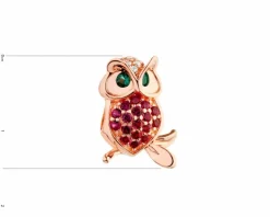 Apart Zawieszka srebrna beads z cyrkoniami - sowa< Beads