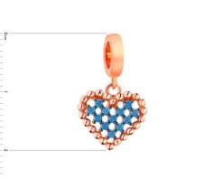 Apart Zawieszka srebrna beads z cyrkoniami - serce< Wszystkie