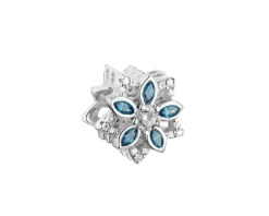Outlet Apart Zawieszka srebrna beads z cyrkoniami - kwiat