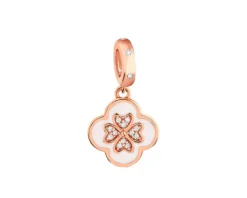 Best Apart Zawieszka srebrna beads z cyrkoniami i emalią - koniczyna