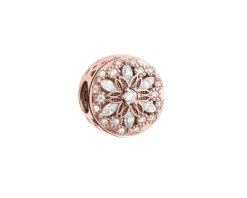 Clearance Apart Zawieszka srebrna beads z cyrkoniami - kwiat