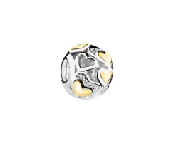 Apart Zawieszka srebrna beads z cyrkoniami - serce< Wszystkie
