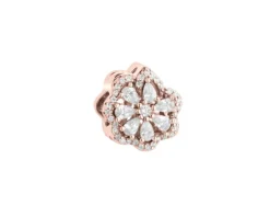 Apart Zawieszka srebrna beads z cyrkoniami - kwiat< Wszystkie