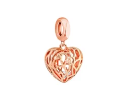 Apart Zawieszka srebrna beads z cyrkonią - serce< Beads