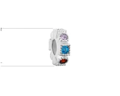 Hot Apart Zawieszka srebrna beads z cyrkoniami - stoper
