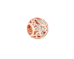 New Apart Zawieszka srebrna beads z cyrkoniami - motyle