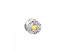 Apart Zawieszka srebrna beads z cyrkoniami - serce< Beads