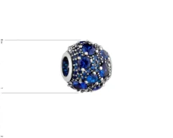 Hot Apart Zawieszka srebrna beads z cyrkoniami