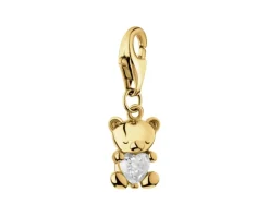 Apart Zawieszka srebrna charms z cyrkonią - miś, serce< Wszystkie