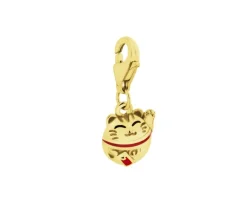 Apart Zawieszka srebrna charms z emalią - kot Maneki Neko< Wszystkie