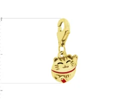 Apart Zawieszka srebrna charms z emalią - kot Maneki Neko< Wszystkie