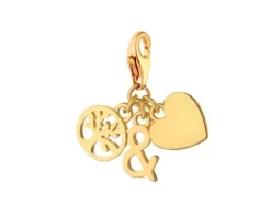 New Apart Zawieszka srebrna charms - serce, drzewko