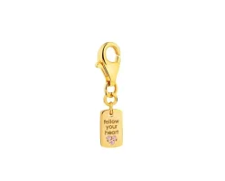 Discount Apart Zawieszka srebrna charms z cyrkoniami - serce