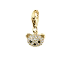 New Apart Zawieszka srebrna charms z cyrkoniami - miś