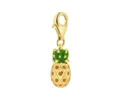 Apart Zawieszka srebrna charms z cyrkoniami i emalią - ananas< Wszystkie