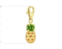 Apart Zawieszka srebrna charms z cyrkoniami i emalią - ananas< Wszystkie