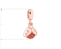 New Apart Zawieszka srebrna na bransoletę beads z cyrkoniami - biedronka