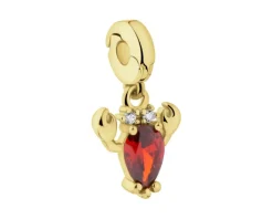 Discount Apart Zawieszka srebrna new charms z cyrkoniami - krab