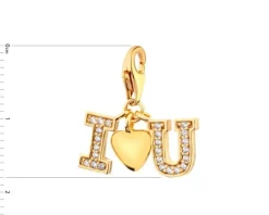 Apart Zawieszka srebrna z cyrkoniami charms - serce, love