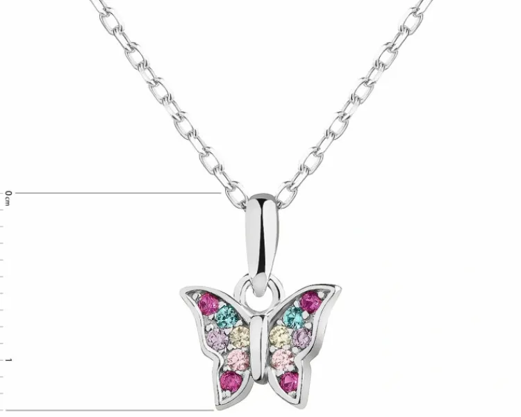 Apart Zawieszka srebrna z cyrkoniami - motyl< Zawieszki