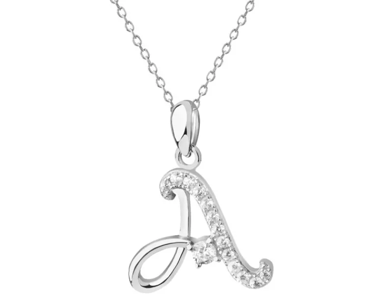 Apart Zawieszka srebrna z cyrkoniami - litera A