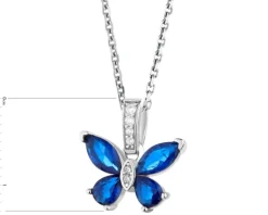 Outlet Apart Zawieszka srebrna z cyrkoniami - motyl