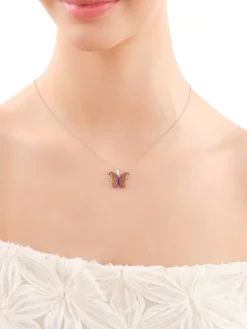 Sale Apart Zawieszka srebrna z cyrkoniami - motyl
